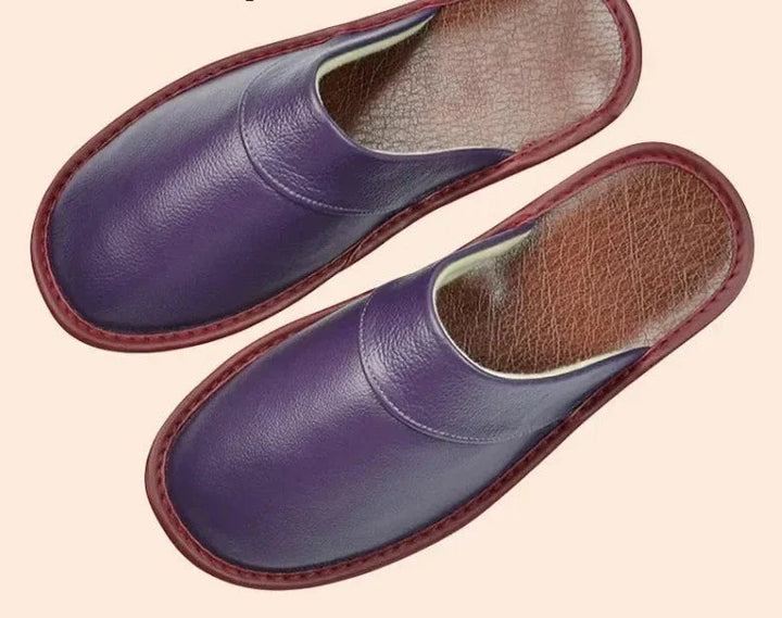 Men's Leather Slippers Comfortable Leather Slip-Ons for Daily Use, view 6 - Elena Harper