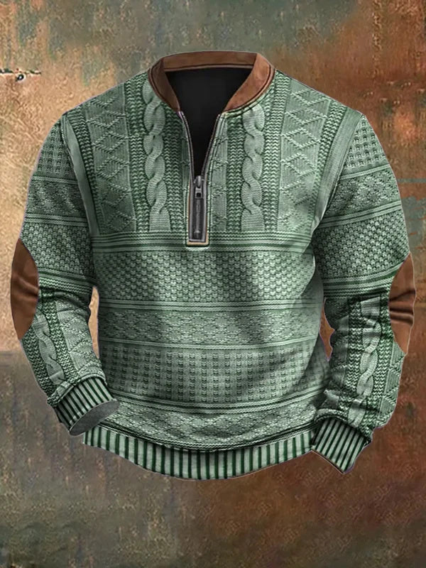 Classic Knitted Sweater with Half Zip for Superior Warmth and Versatile Style | Wesley