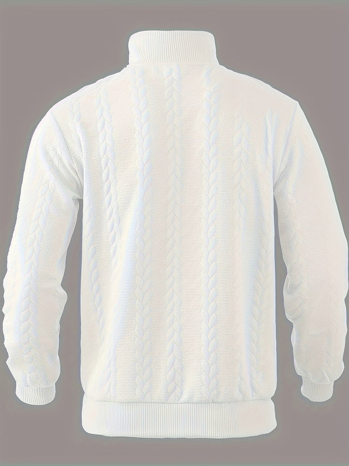 Classic men's sweater with zipper for timeless comfort and versatility | Noud