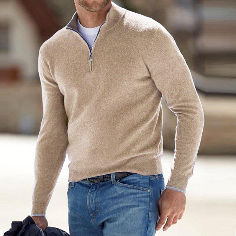 Refined sweater with half zipper designed for seamless style | Noah