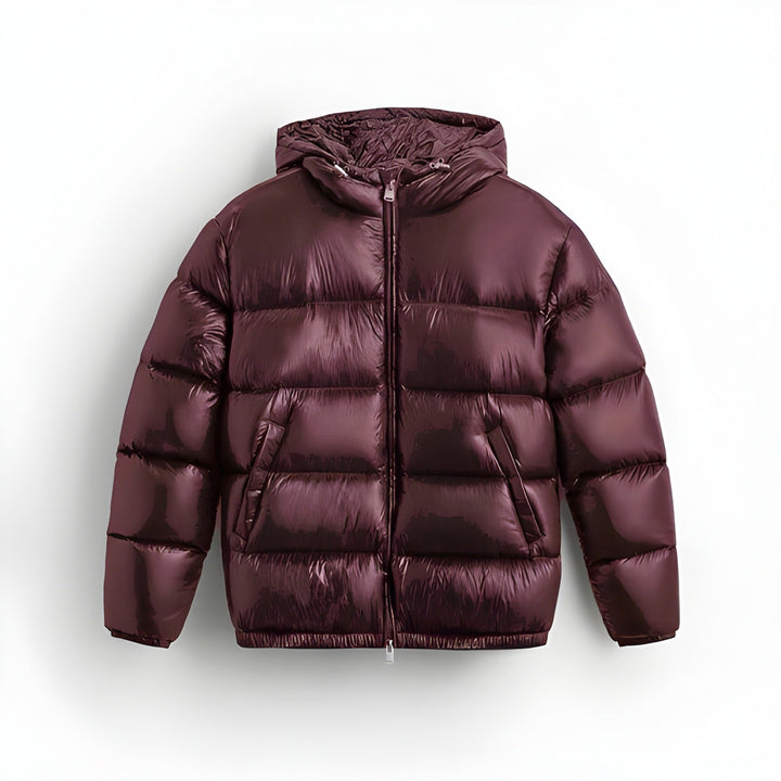 Winter Jacket Men Quilted Jacket with Hood, view 3 - Elena Harper