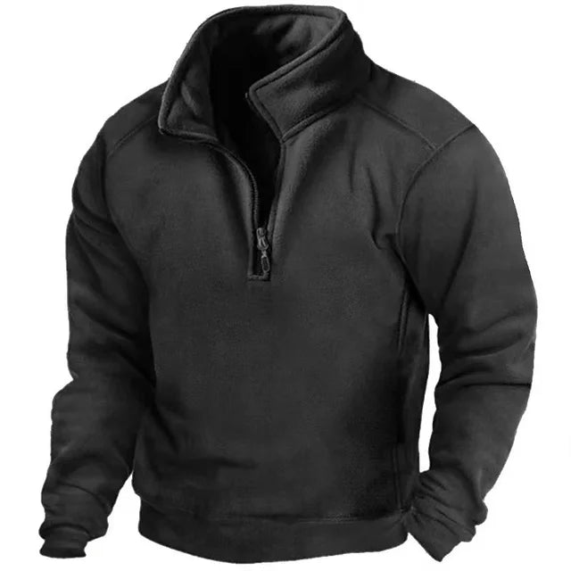 Sweaters for Men | Windproof Half-Zip Sweater | Stylish Collar & Warmth