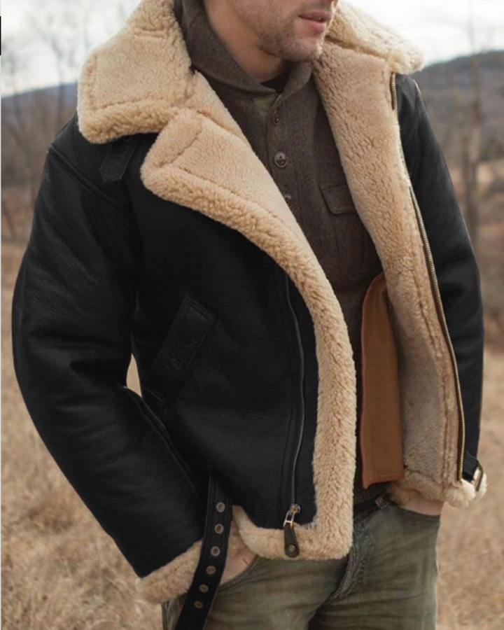 Leather Pilot Jacket | Iconic & Timeless Style | Warm Sherpa Lined & Durable Real Leather