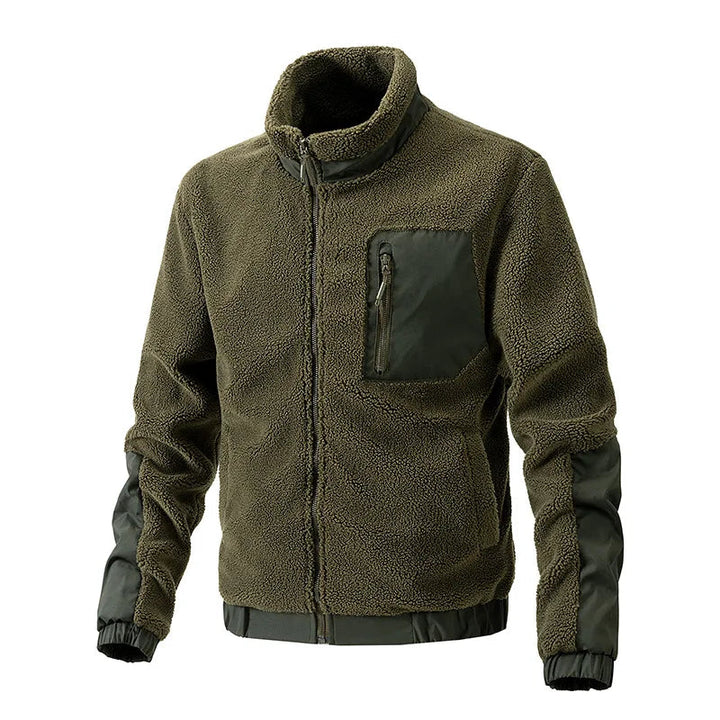 Men's Winter Jacket | Lightweight & Warm | Quilted Fleece with Stand-Up Collar