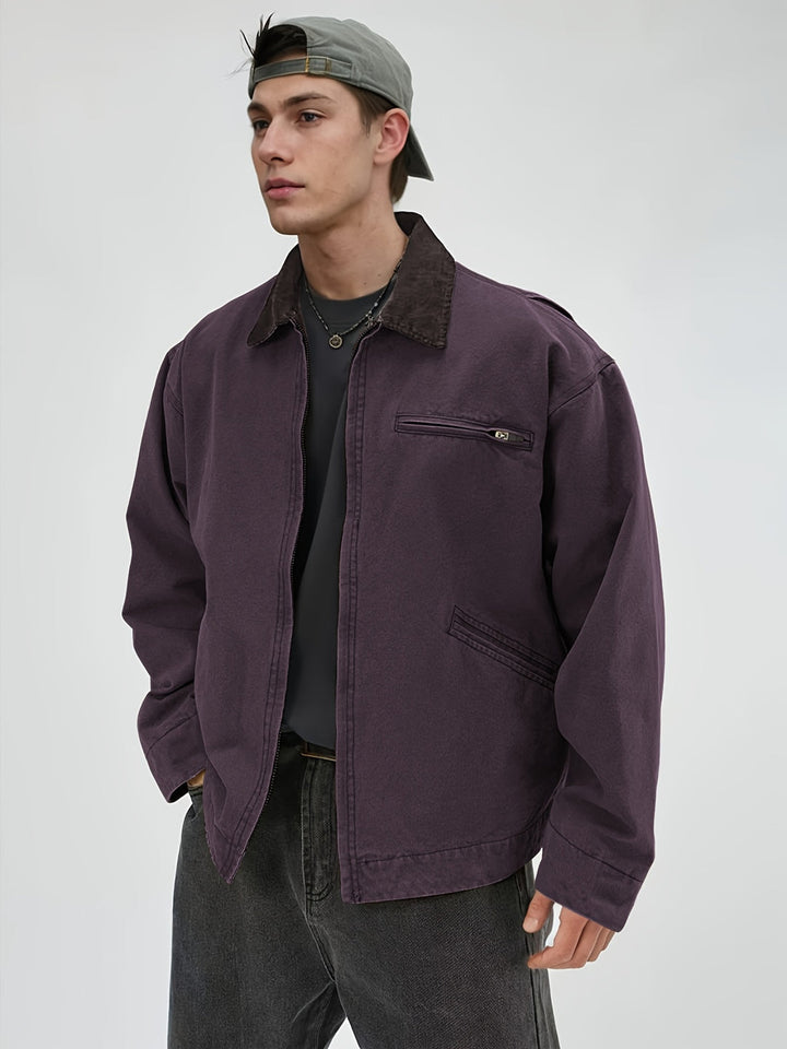 Men's Jacket | Retro | With Zipper | Spring