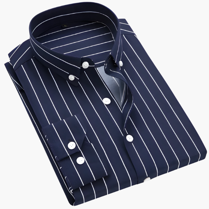 Men's Shirt | Striped Design | Classic Collar Clothing