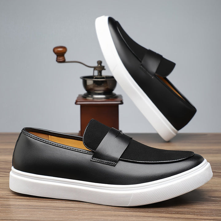 Men's Loafers Unique & Elegant Slip-On Comfort Classic Design Black, view 4 - Elena Harper