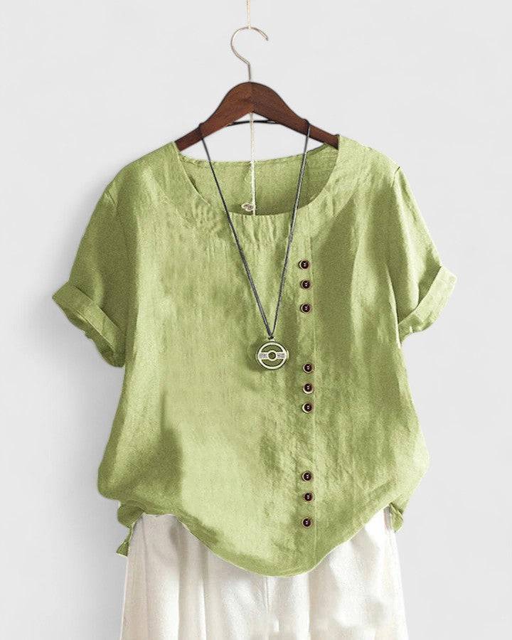 Elisavie™  |  Comfortable Short Sleeve Blouse
