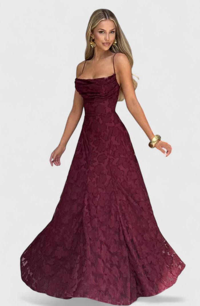 Gwenn™ Emma & Rose Cape Town elegant maxi dress in flowing fabric, full-length design, and sophisticated style.