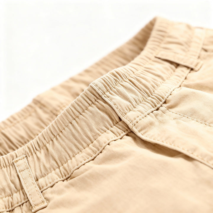 Men's Cargo Pants with Elastic Cuffs and Pockets
