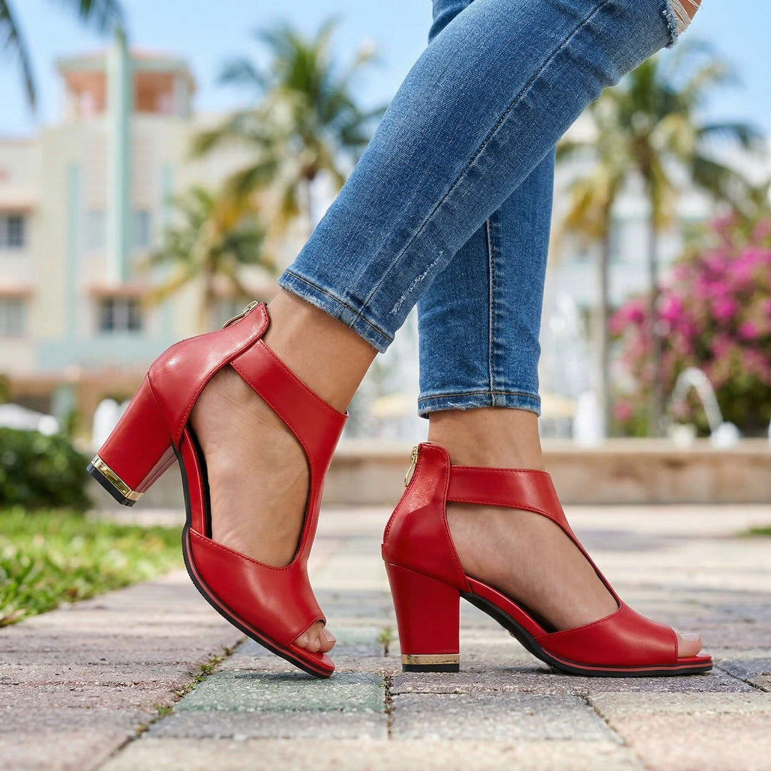 Angelina | Open Toe Heels