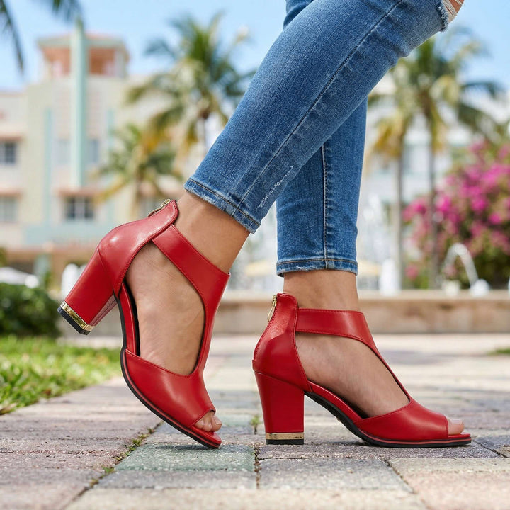 Angelina | Open Toe Heels