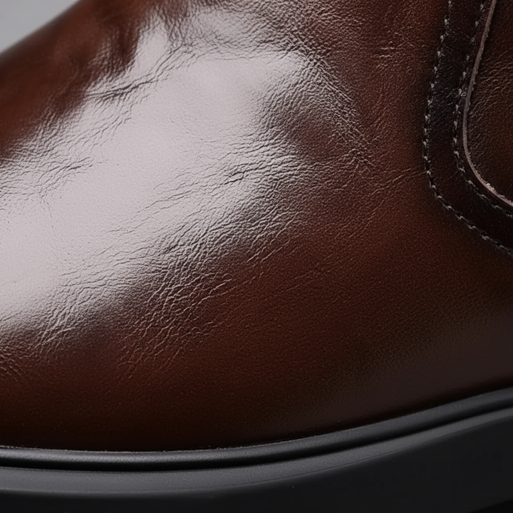 LAURENT MONACO | LEATHER ZIP BOOTS FOR MEN