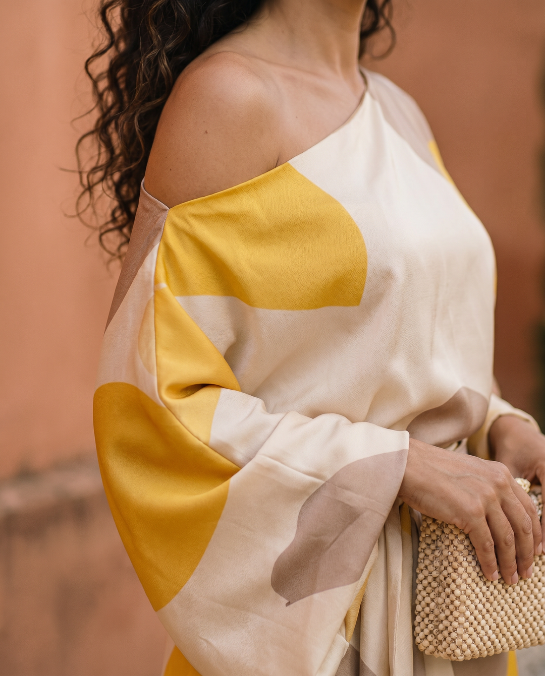 Close-up of the Daniela Fringe Piece Set by Emma & Rose Cape Town, showcasing intricate fringe details and high-quality fabric.