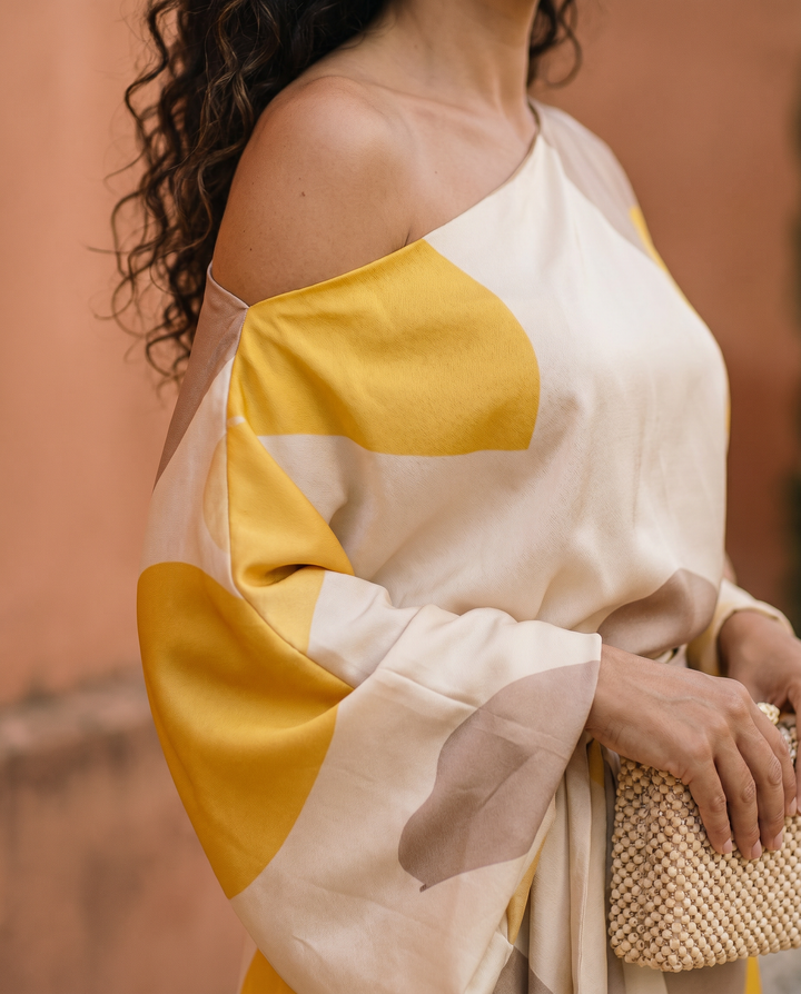 Close-up of the Daniela Fringe Piece Set by Emma & Rose Cape Town, showcasing intricate fringe details and high-quality fabric.