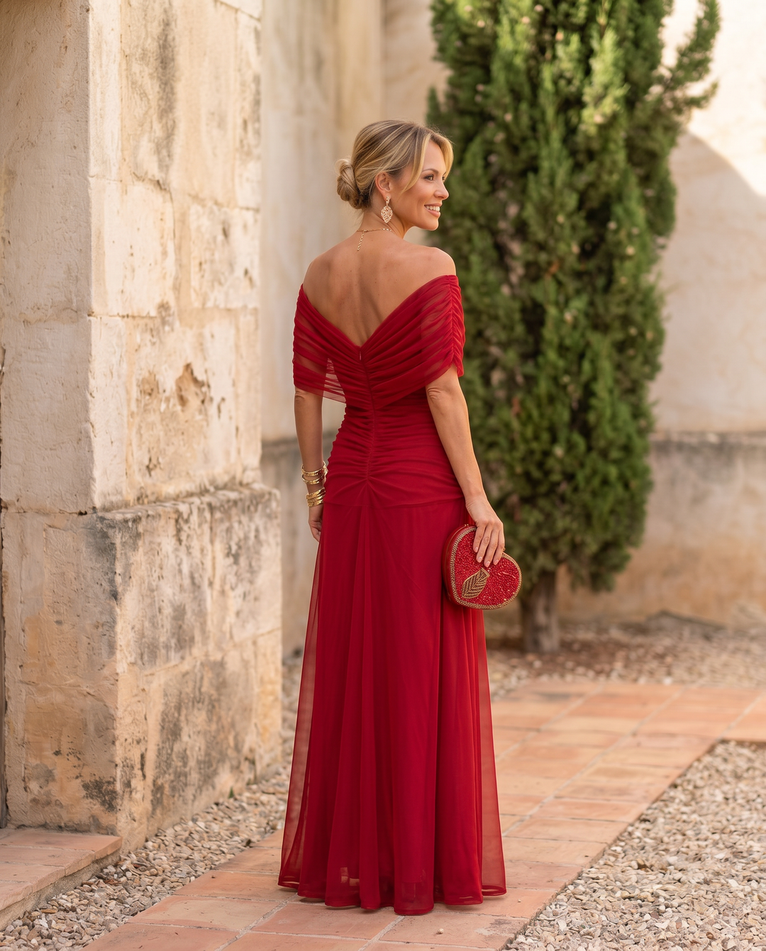 Elegant maxi dress for parties with a sweetheart neckline by Emma & Rose Cape Town, shown in a photorealistic high-resolution fashion image.