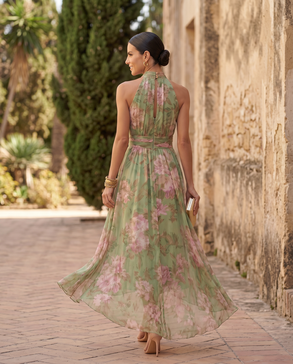 Photorealistic image of the Olivia Dress by Emma & Rose Cape Town, displaying a stylish, high-resolution fashion dress.