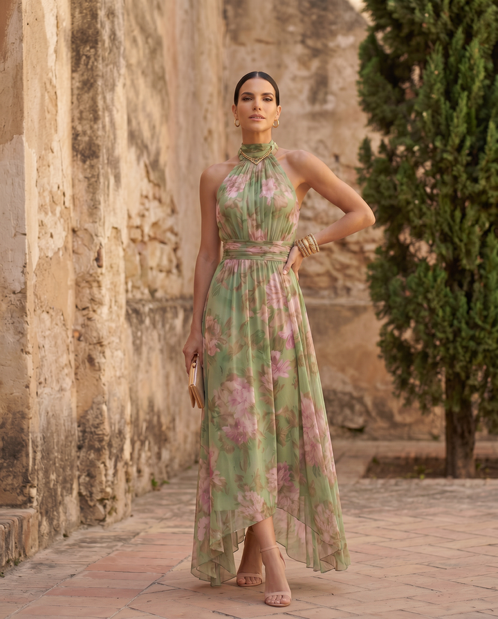 Photorealistic image of the Emma & Rose Cape Town Olivia Dress, showcasing its elegant design and fabric details.