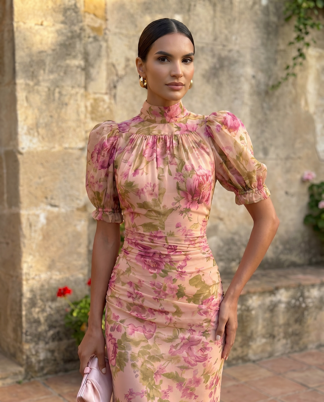 Photorealistic image of the Emma & Rose Cape Town Rosario dress, showcasing its elegant design and fabric details in high resolution.