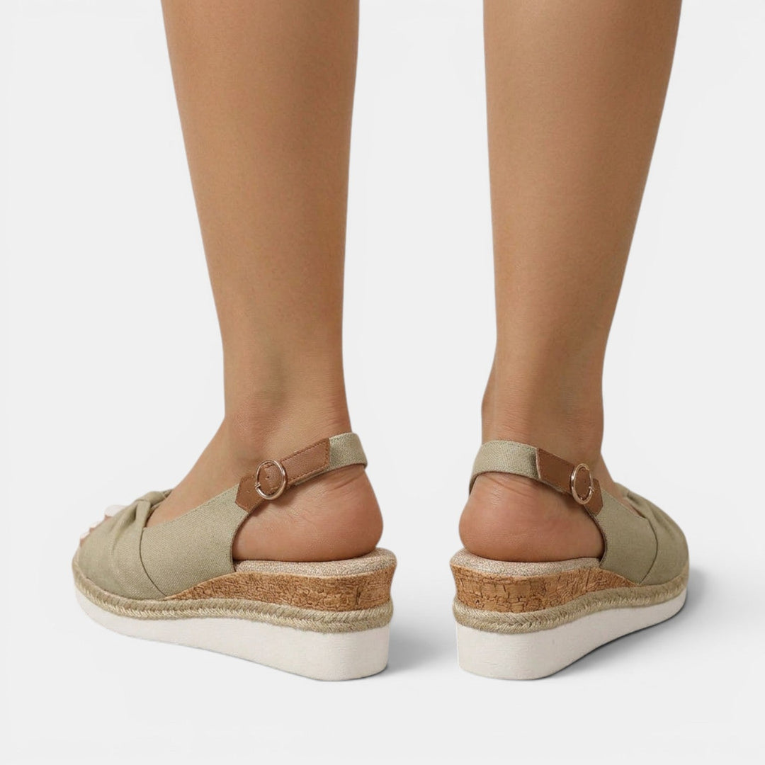 Women's Espadrille Sandals with Orthopedic Wedge