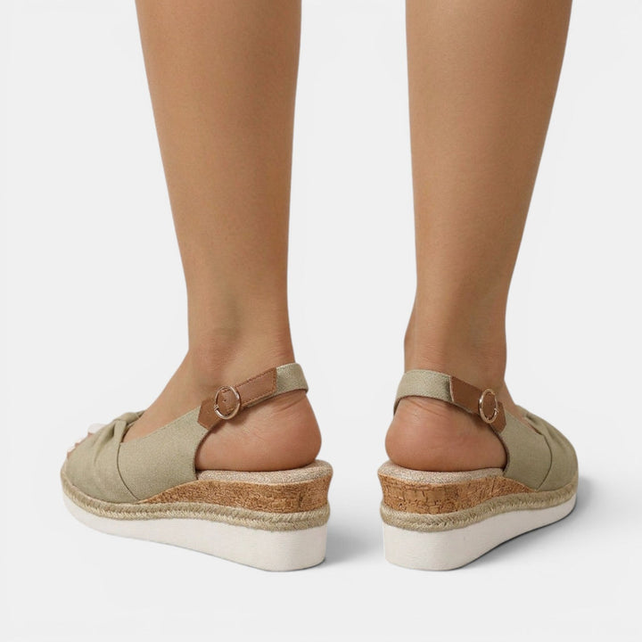 Women's Espadrille Sandals with Orthopedic Wedge