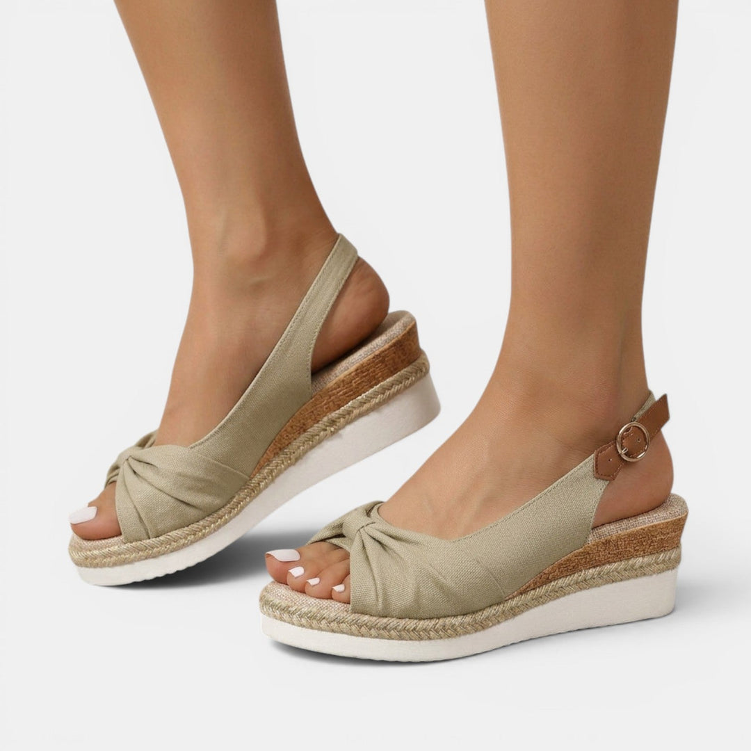 Women's Espadrille Sandals with Orthopedic Wedge