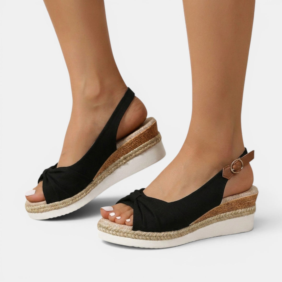 Women's Espadrille Sandals with Orthopedic Wedge