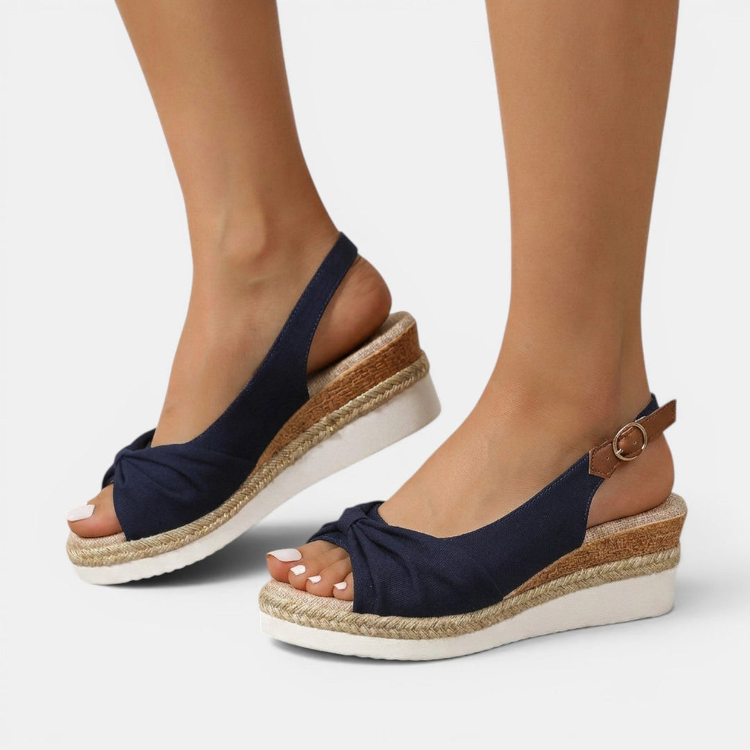 Women's Espadrille Sandals with Orthopedic Wedge