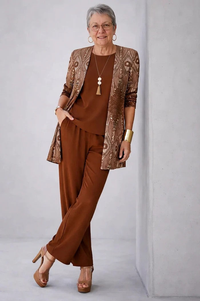Emma & Rose Cape Town Sandra 3-piece set featuring stylish clothing items on a neutral background.