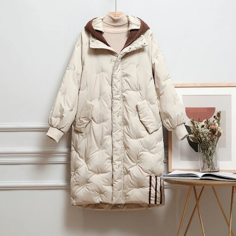 Danielle - Elegant Oversized Down Jacket with Hood
