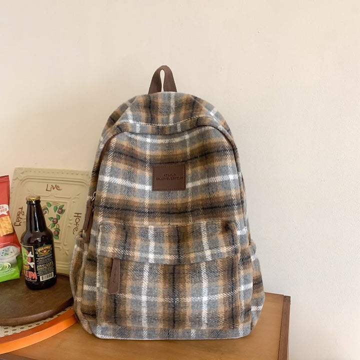 Functional Check School Backpack