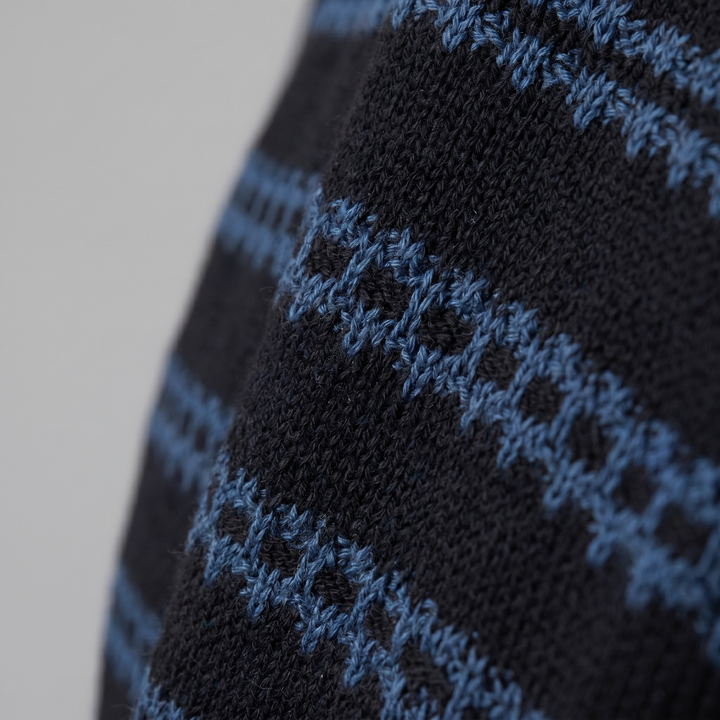 Knitted Polo Shirt Men Tailored Fit Long Sleeves Casual