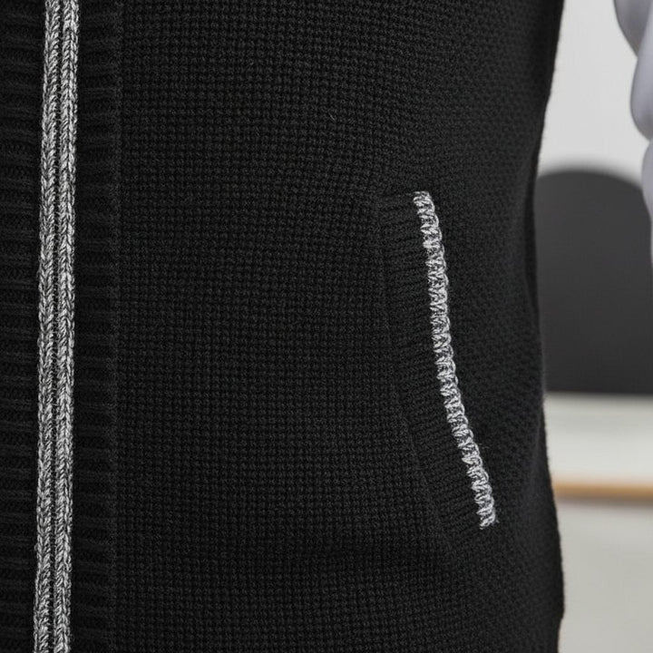 Knitted Zip-Up Vest for Men