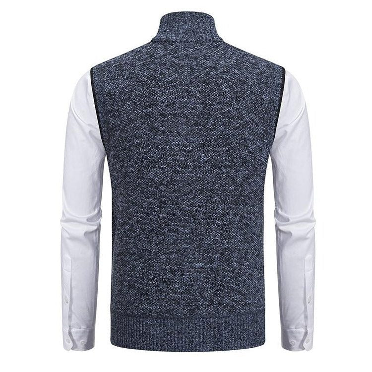 Knitted Zip-Up Vest for Men