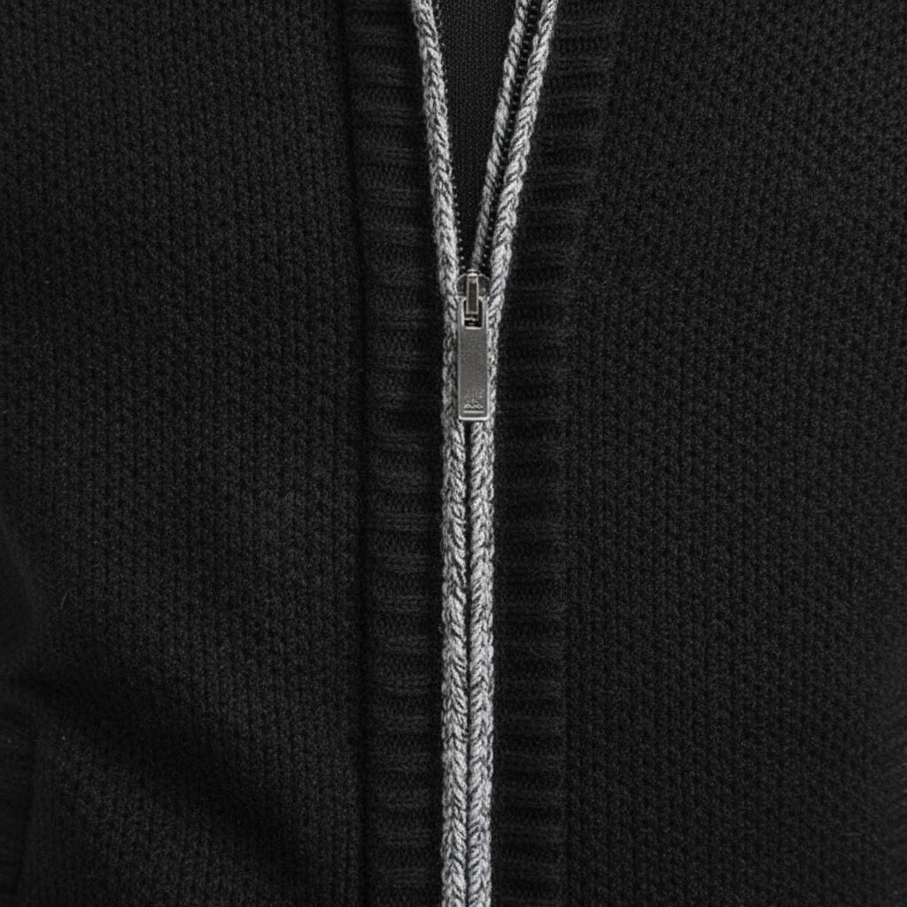 Knitted Zip-Up Vest for Men