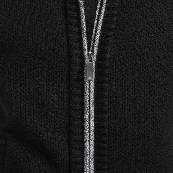 Knitted Zip-Up Vest for Men