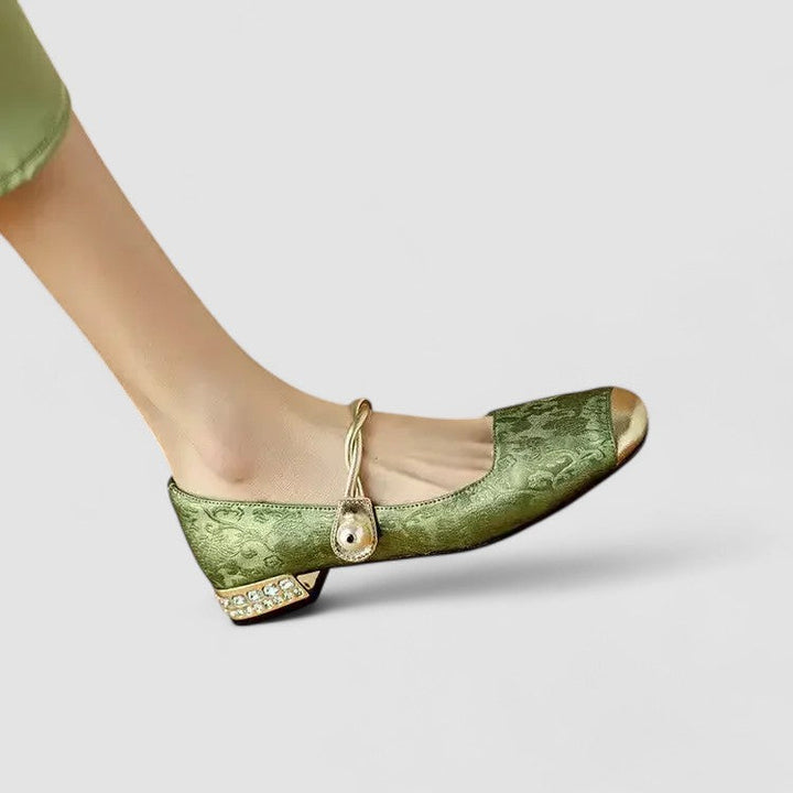Nina | Spring Ballerina Shoes with Pearl Strap for Women