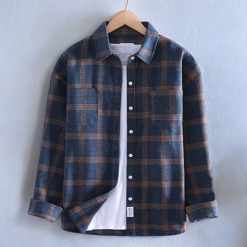 Checked Long Sleeve Shirt for Men