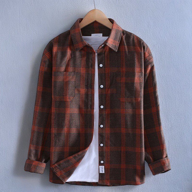 Checked Long Sleeve Shirt for Men