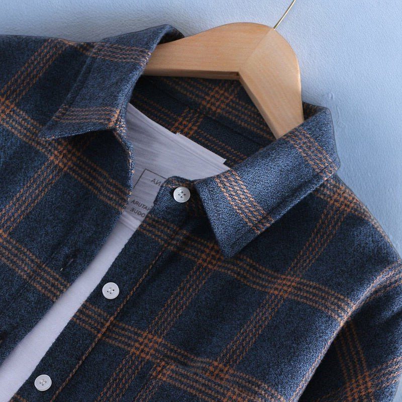 Checked Long Sleeve Shirt for Men