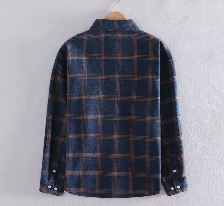 Checked Long Sleeve Shirt for Men