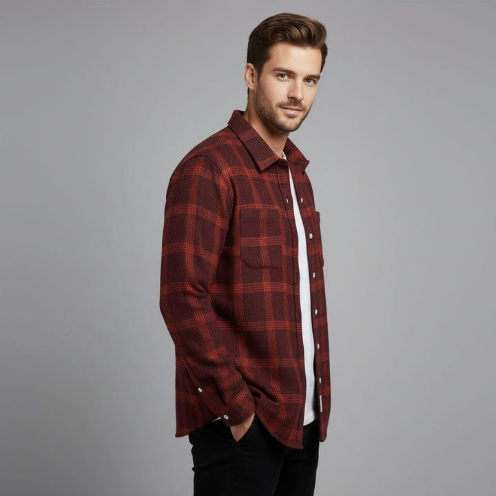 Checked Long Sleeve Shirt for Men