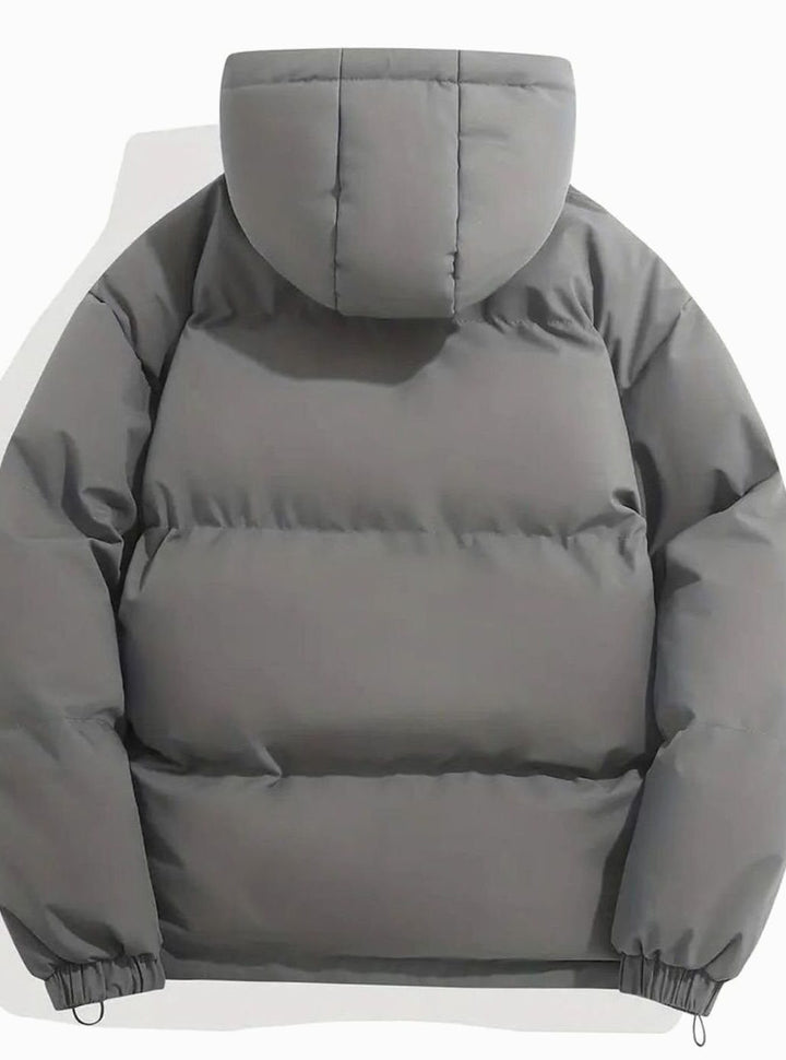 Quilted Puffer Jacket with Stand-Up Collar for Women