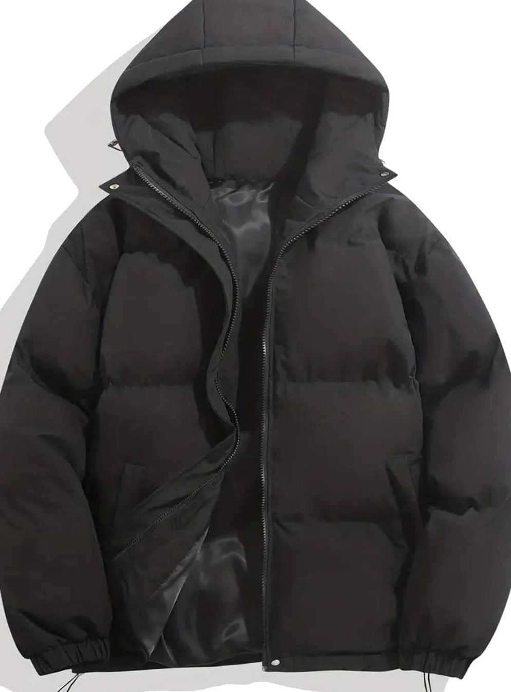 Quilted Puffer Jacket with Stand-Up Collar for Women