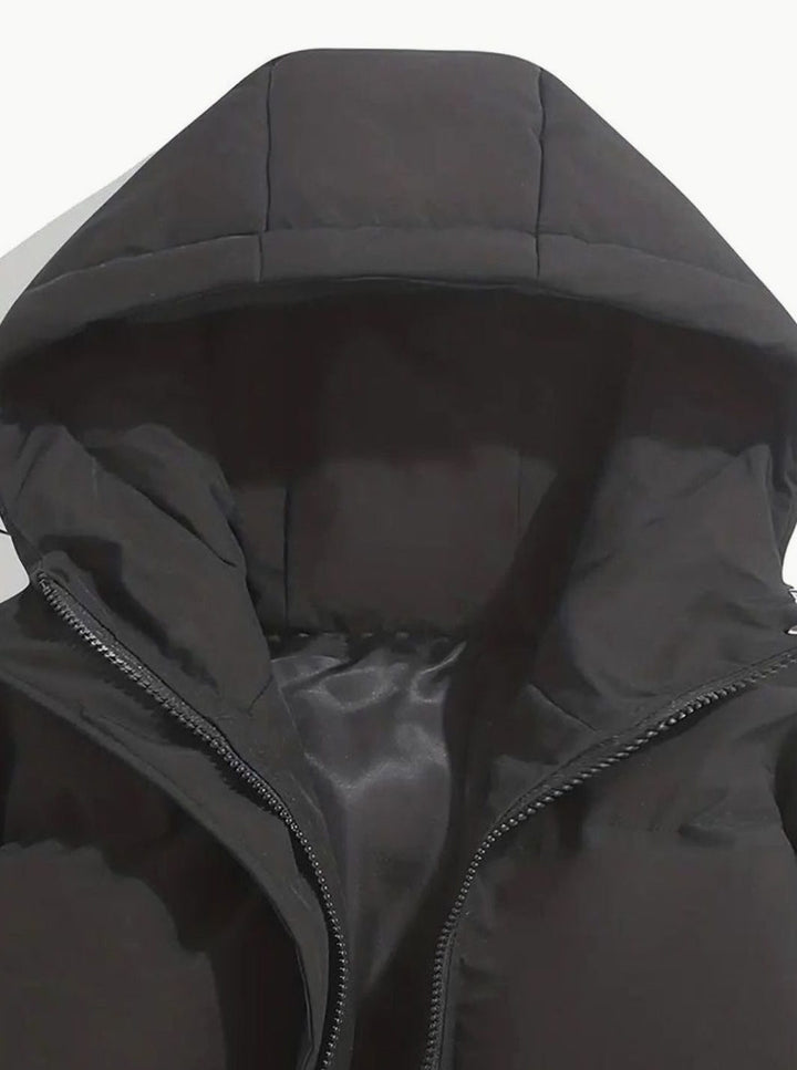 Quilted Puffer Jacket with Stand-Up Collar for Women