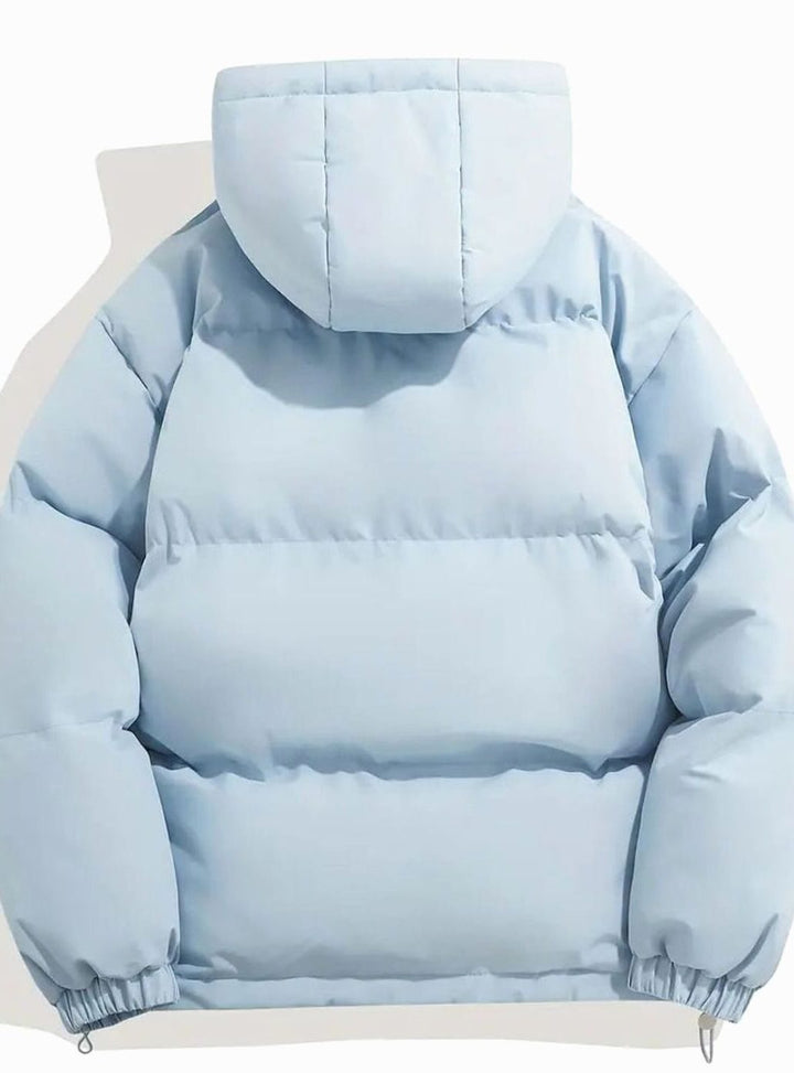 Quilted Puffer Jacket with Stand-Up Collar for Women