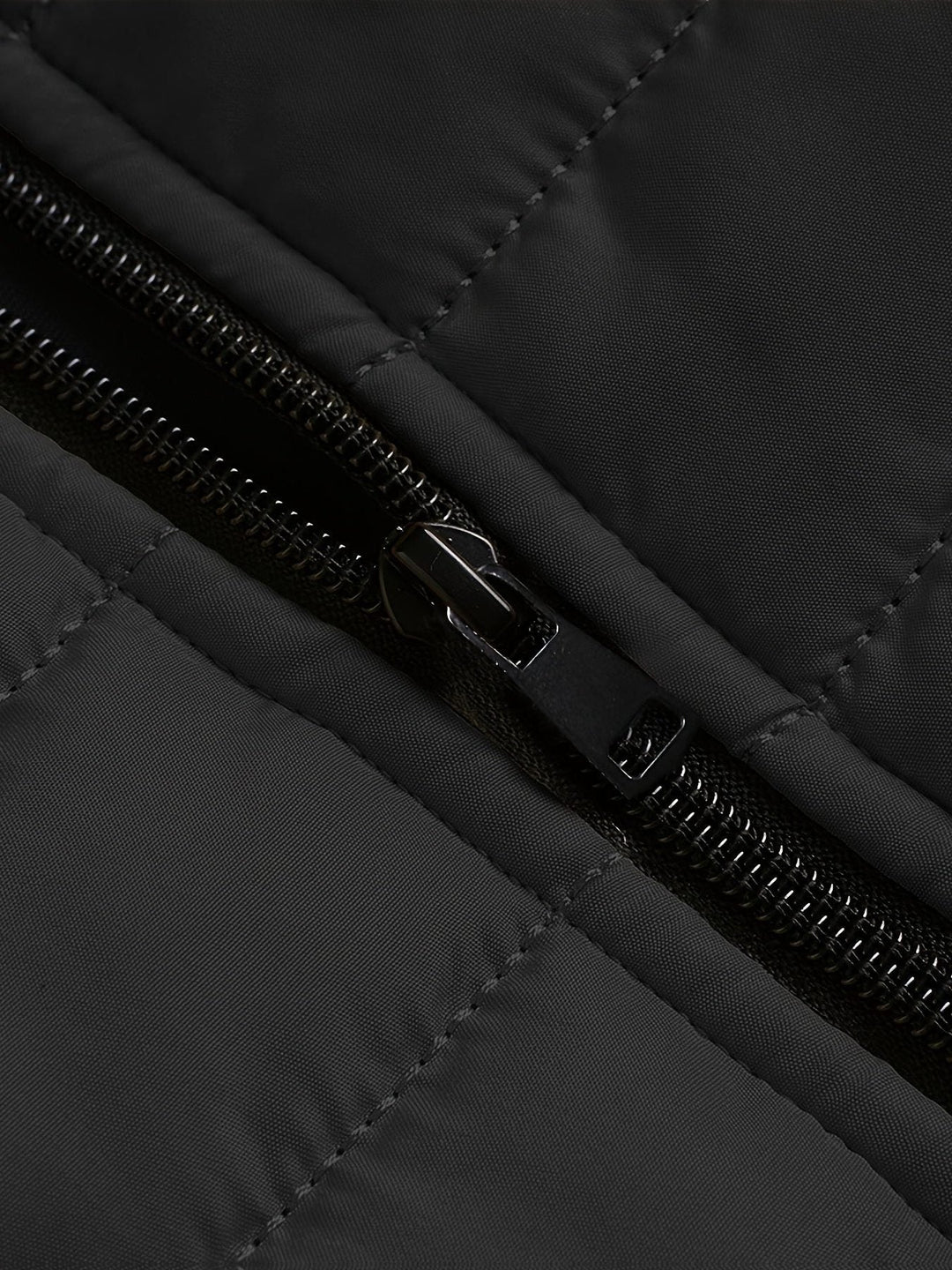 Padded Mid Jacket with Zipper for Men