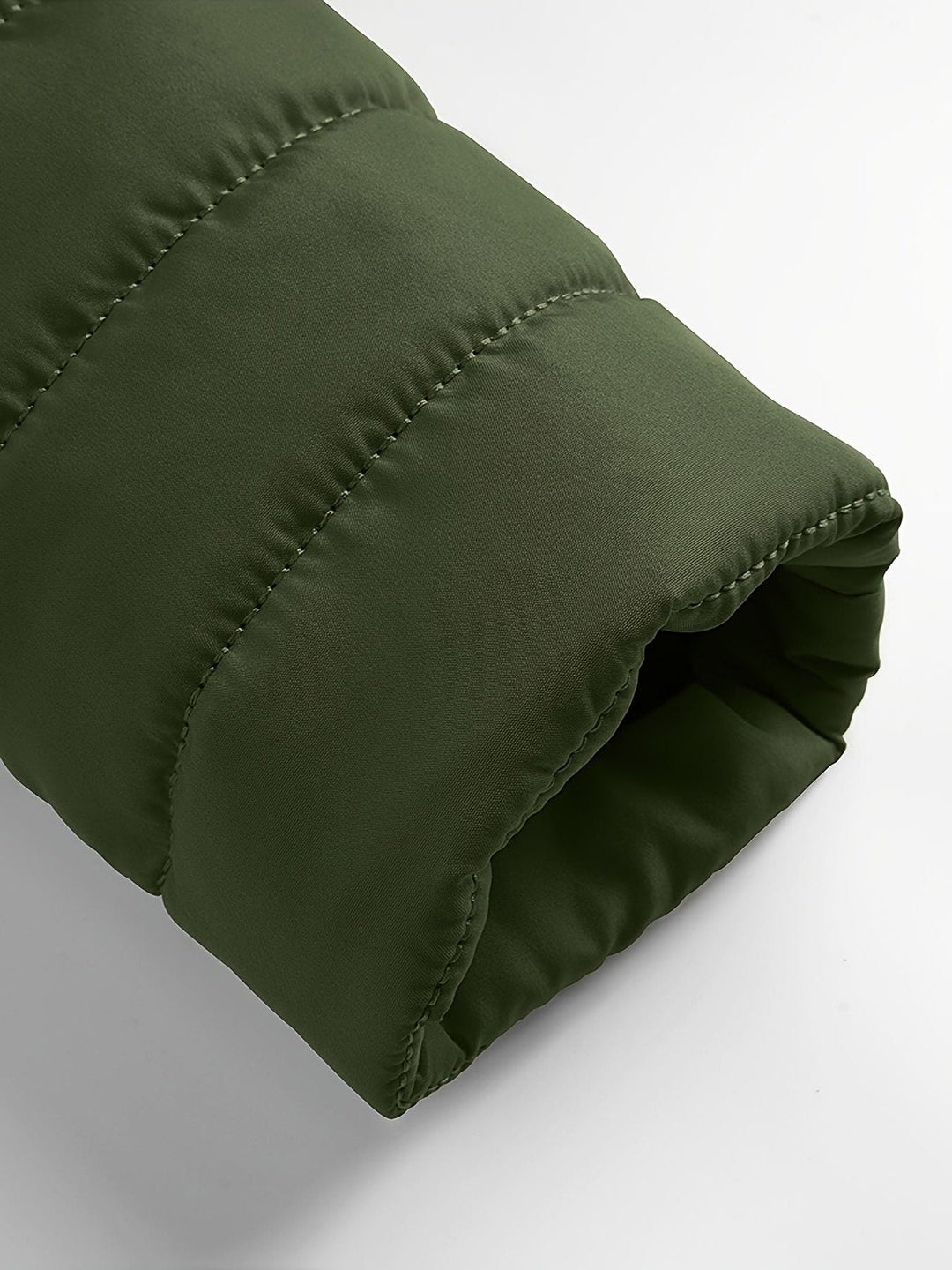 Padded Mid Jacket with Zipper for Men