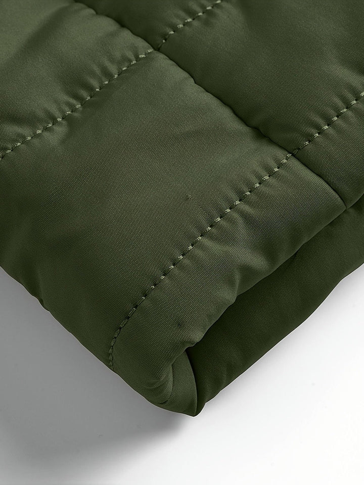 Padded Mid Jacket with Zipper for Men