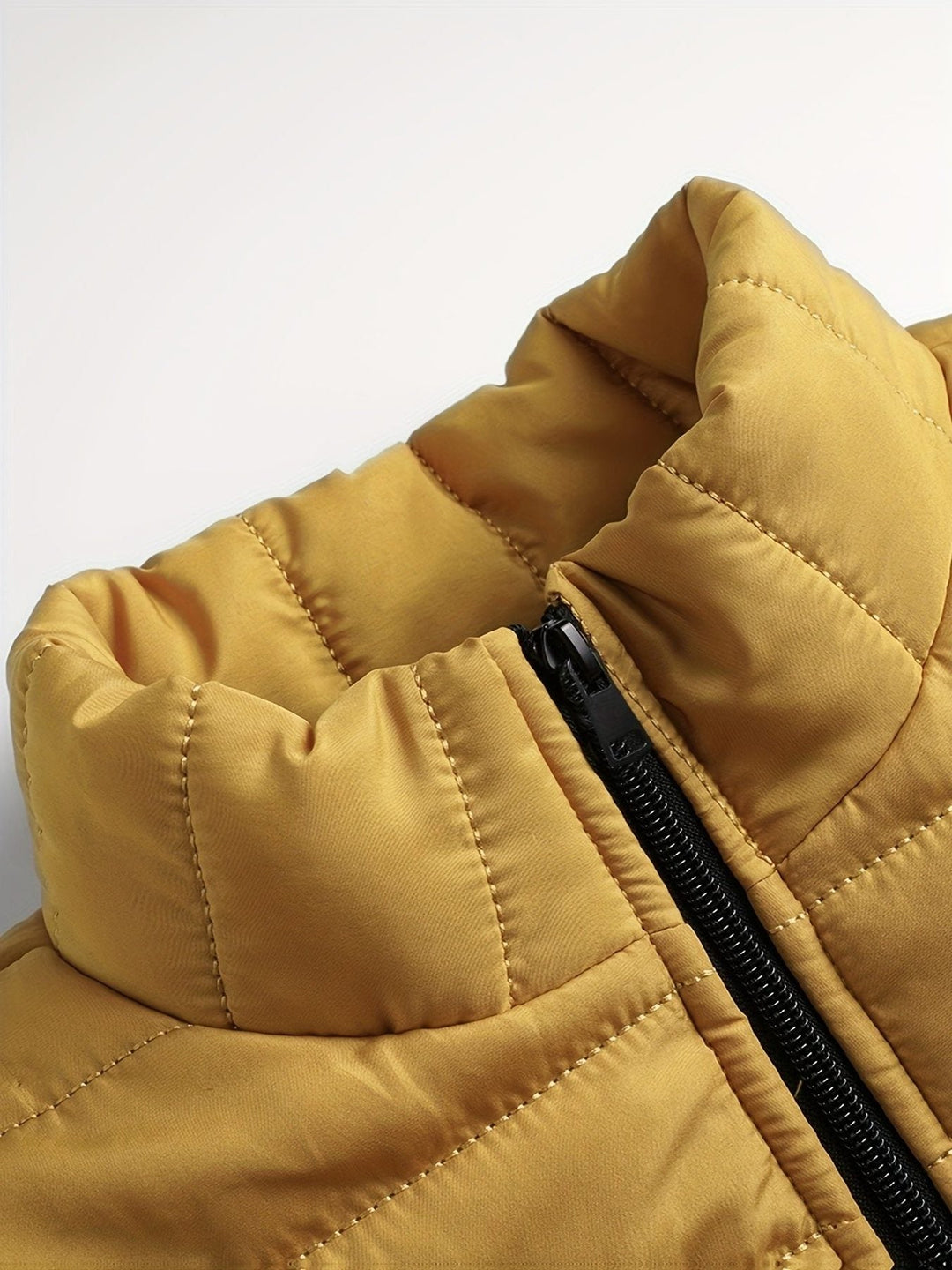 Padded Mid Jacket with Zipper for Men